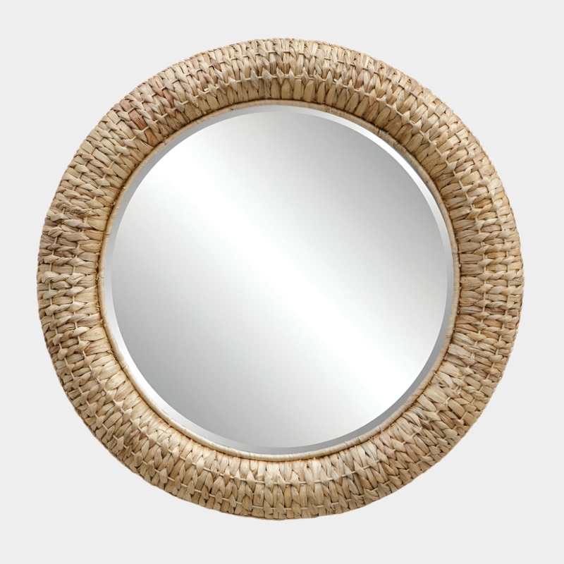 Twisted Seagrass Round Mirror