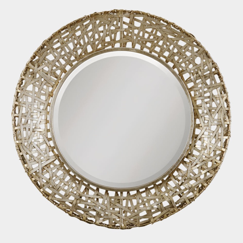 Alita Round Mirror, Champagne