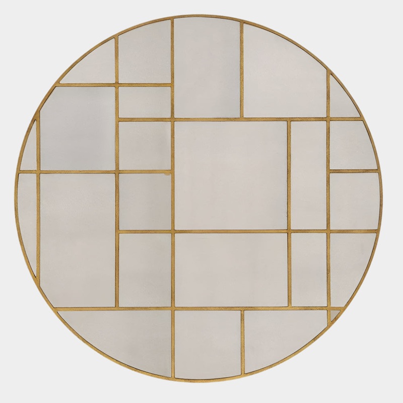 Geometric Round Mirror