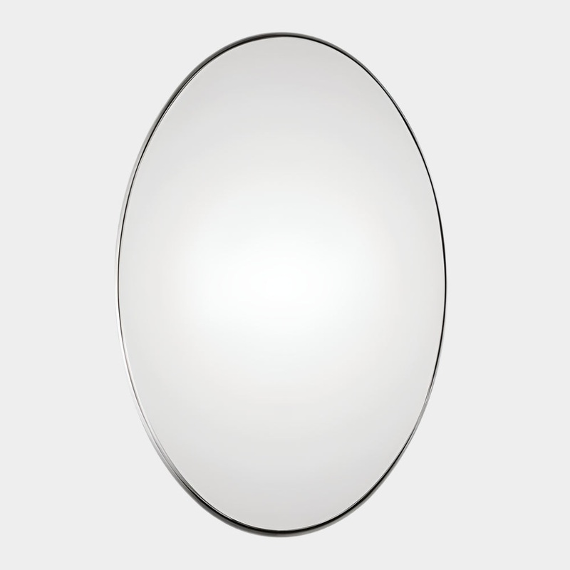 Pursley Oval Mirror, Nickel