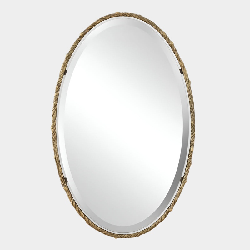 Twisted Branch Oval Mirror