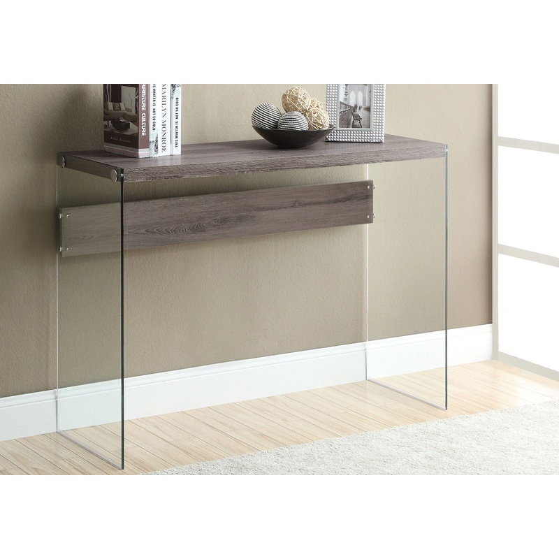 Accent Console Table For Entryway, Glossy Spacious Surface