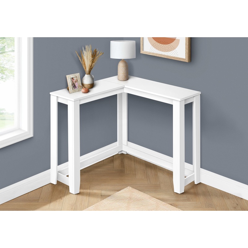 Corner Accent Console Table For Entryway, Unique Design Contemporary & Modern