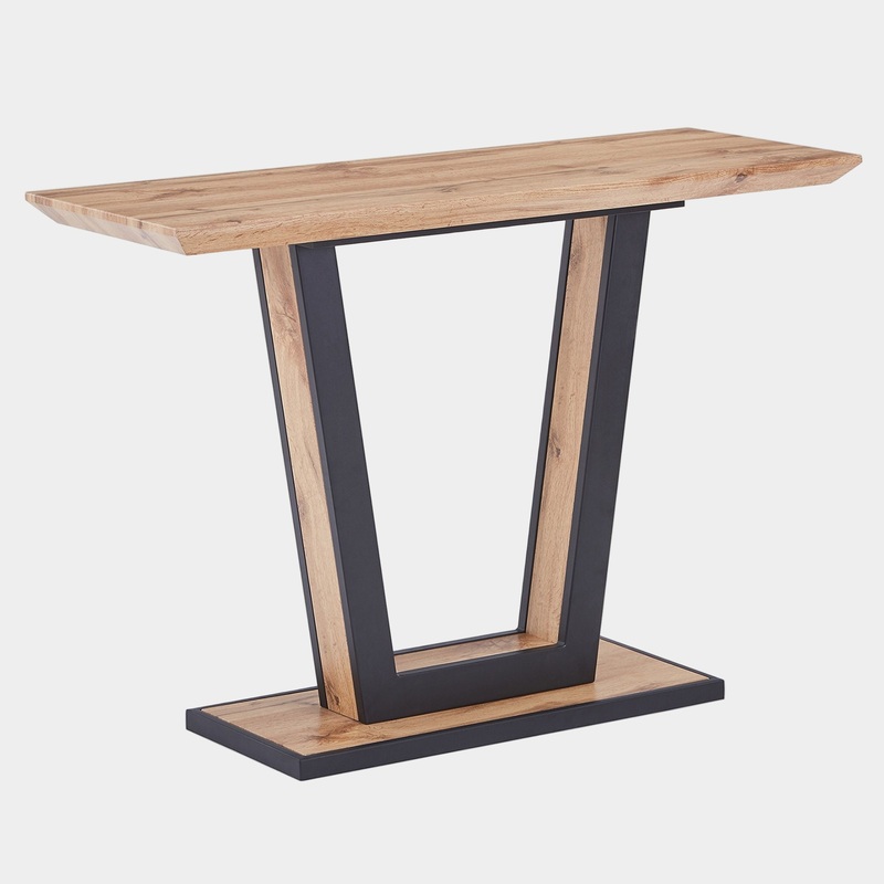 Forna Console Table in Natural and Black