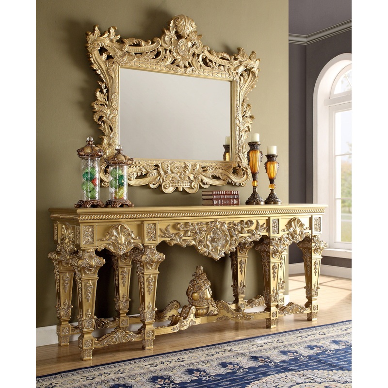 HD-8086 – Console Table – Bright Gold