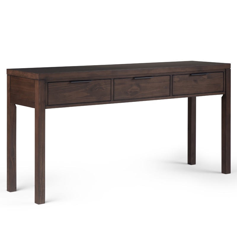 Hollander – Wide Console Table – Warm Walnut Brown