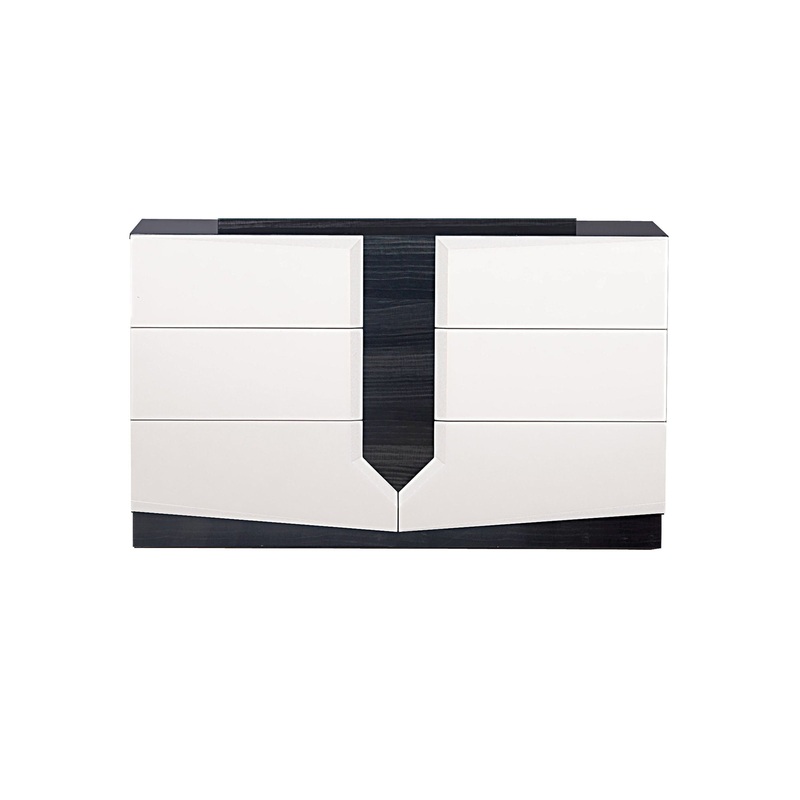 Vios – Zebra High Gloss Dresser – White