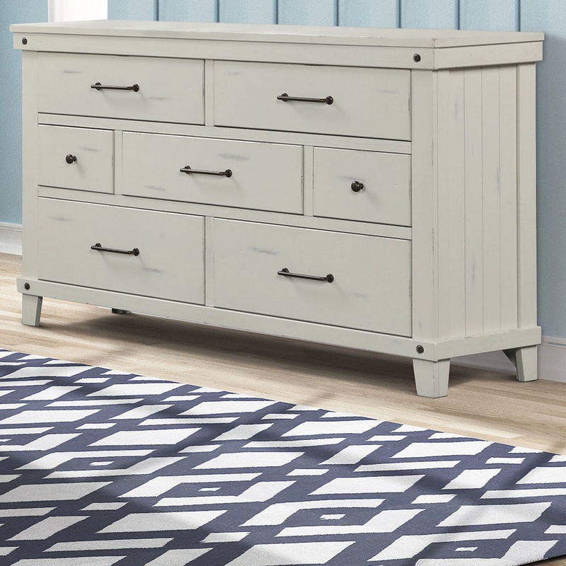 7 Drawer Dresser – White