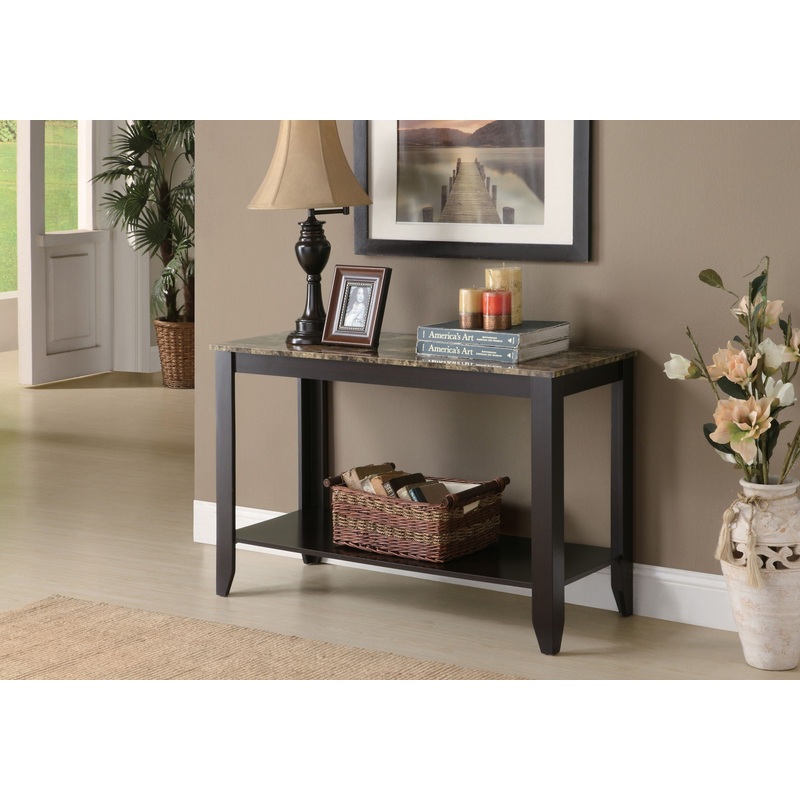 Console Accent Table Narrow For Living Room – Espresso