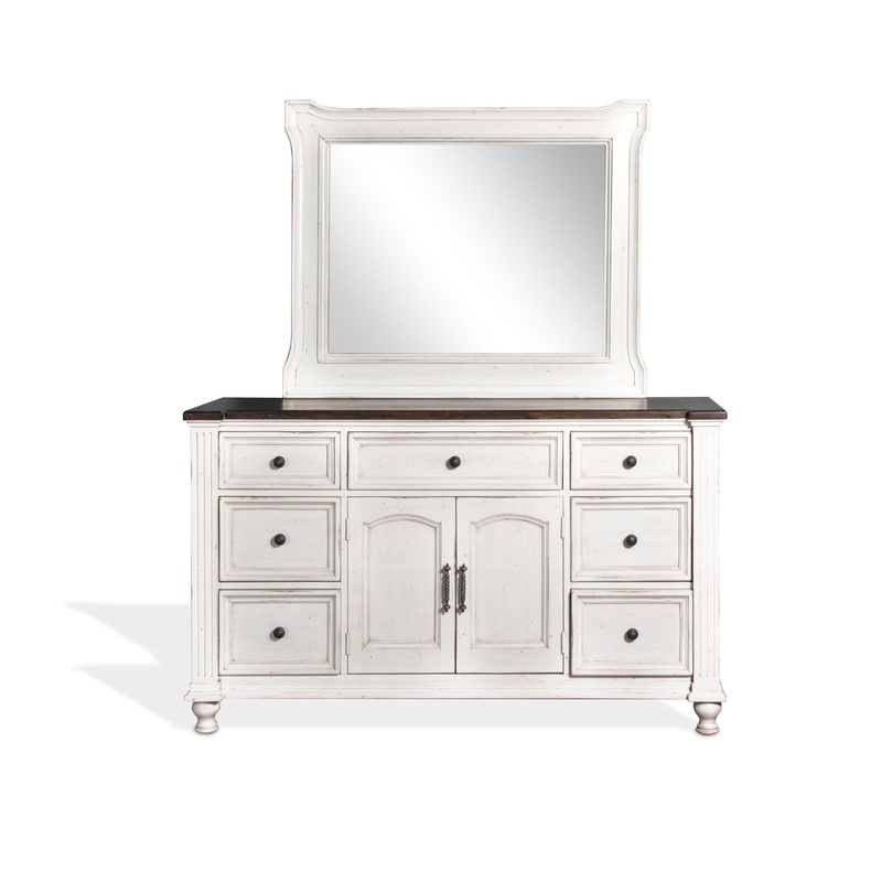 Carriage House – Dresser – White / Dark Brown