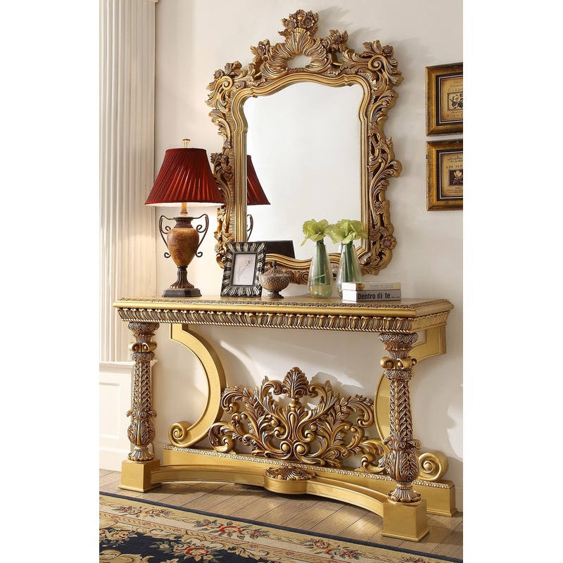 HD-8016 – Console Table – Bright Gold