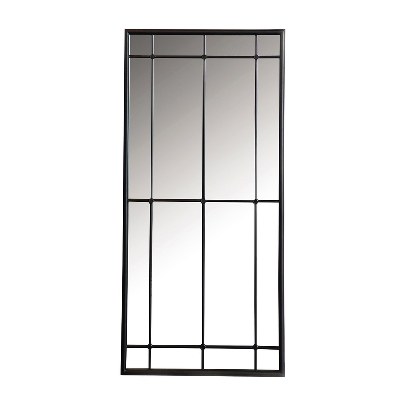 Coaster Furniture Annetta 962913 24 x 52 Inch Window Pane Floor or Wall Mirror – Black