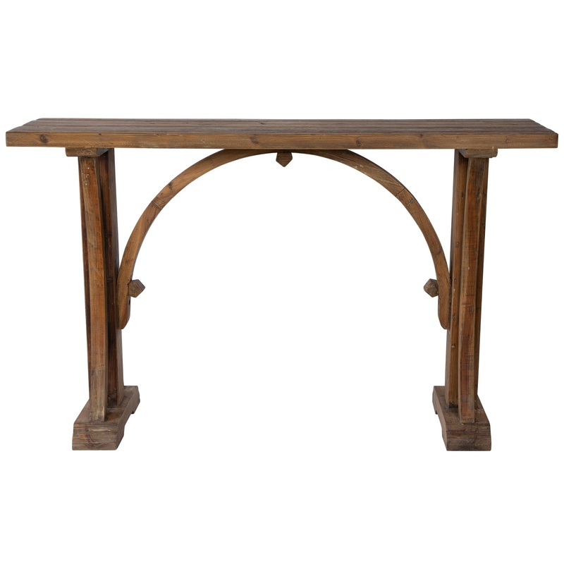 Genessis – Reclaimed Wood Console Table – Dark Brown