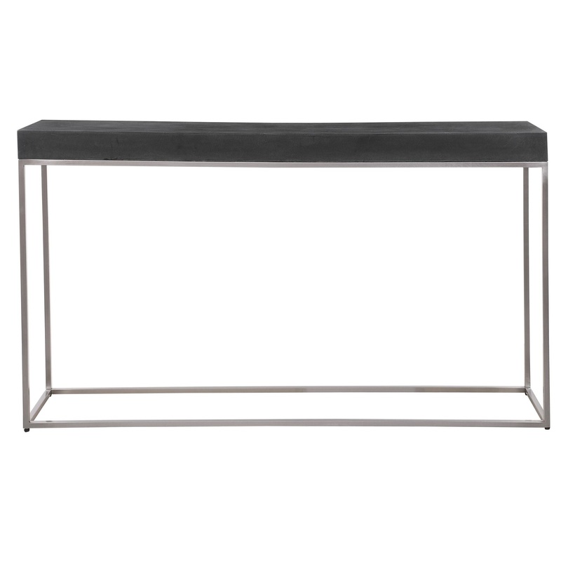 Jase – Concrete Console Table – Black