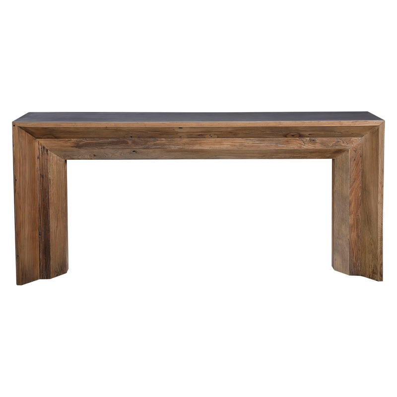 Vail – Reclaimed Wood Console Table – Dark Brown
