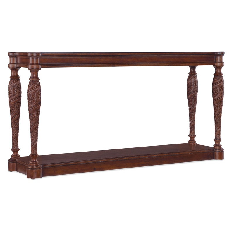 Charleston – Wood Traditional Console Table – Dark Brown