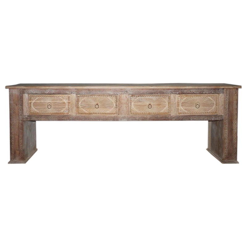 Qena – 4 Drawer Console Table – Butterwood Blend