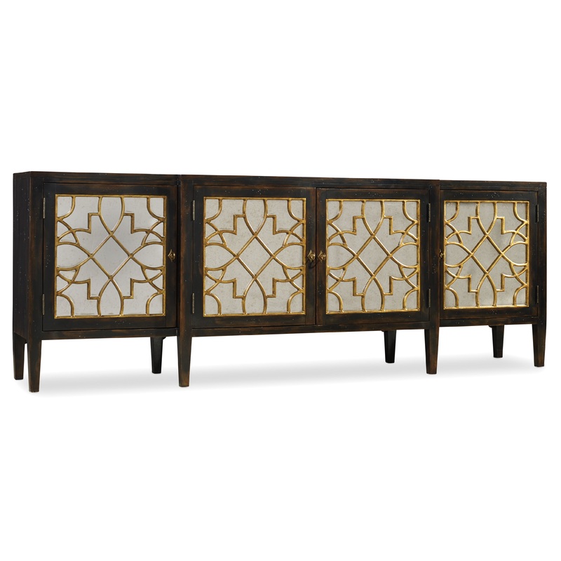 Sanctuary – Four-Door Mirrored Console Table