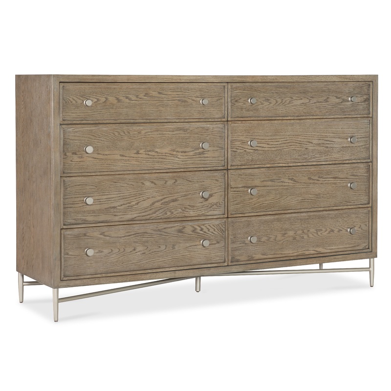 Sonnet – Eight-Drawer Dresser – Dark Gray