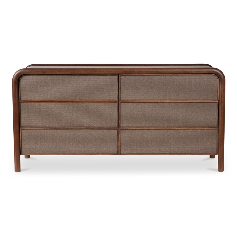 Rye – 6 Drawer Dresser – Warm Brown