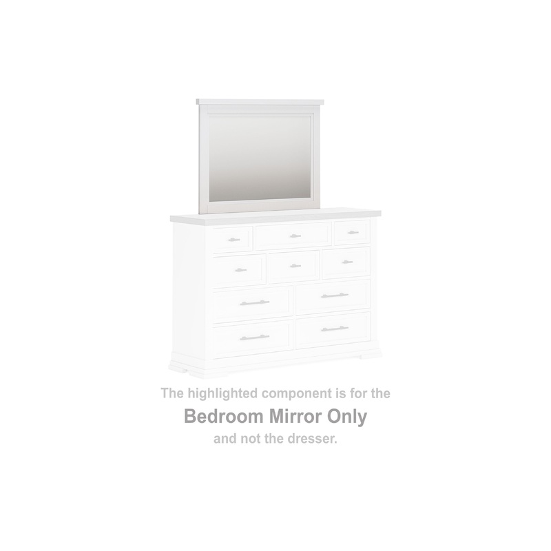 Ashbryn – White / Natural – Bedroom Mirror