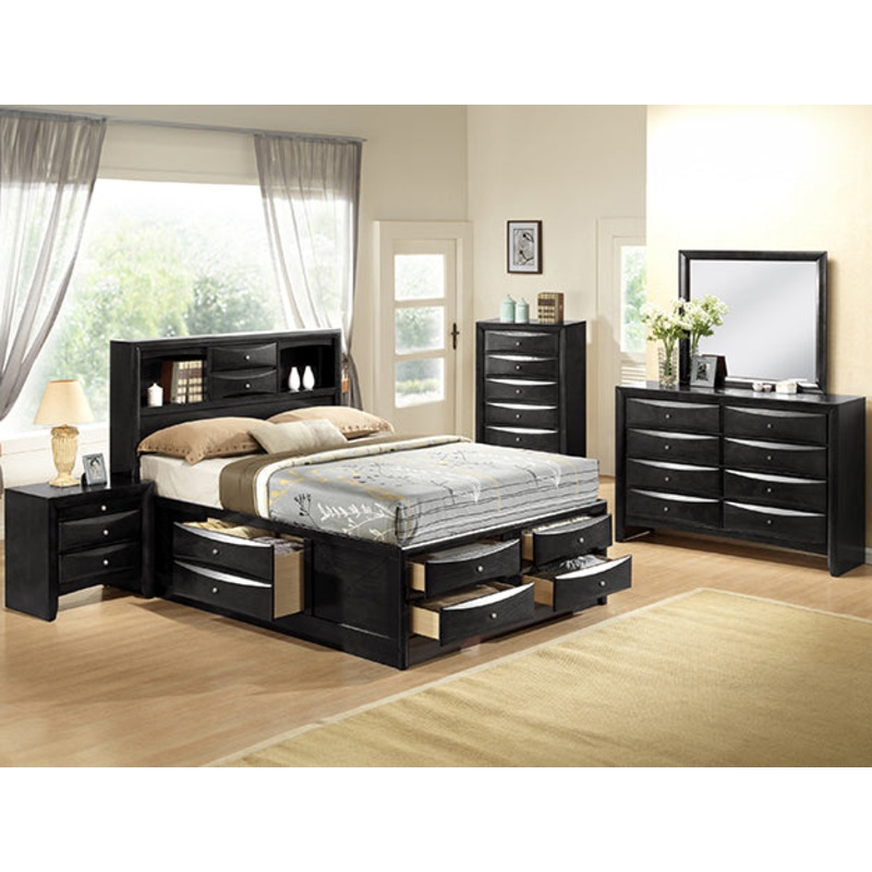 BLACK EMILY DRESSER 8 DRAWERS