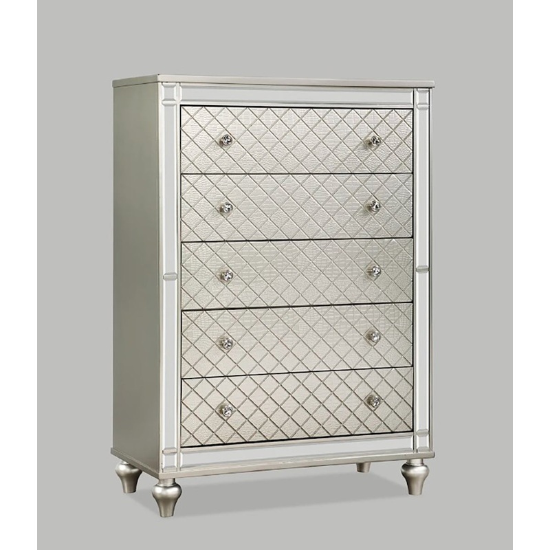Crown Mark Furniture Cristian 5 Drawer Chest in Beige
