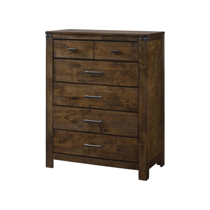 Crown Mark Furniture Curtis Chest in Rustic