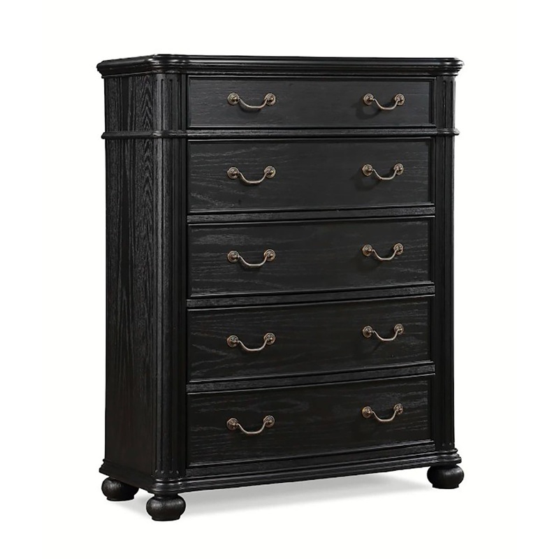 Crown Mark Furniture Kingsbury 5 Drawer Chest in Black