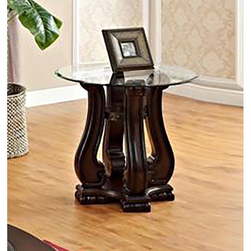 Crown Mark Furniture Madison Wood End Table in Brown
