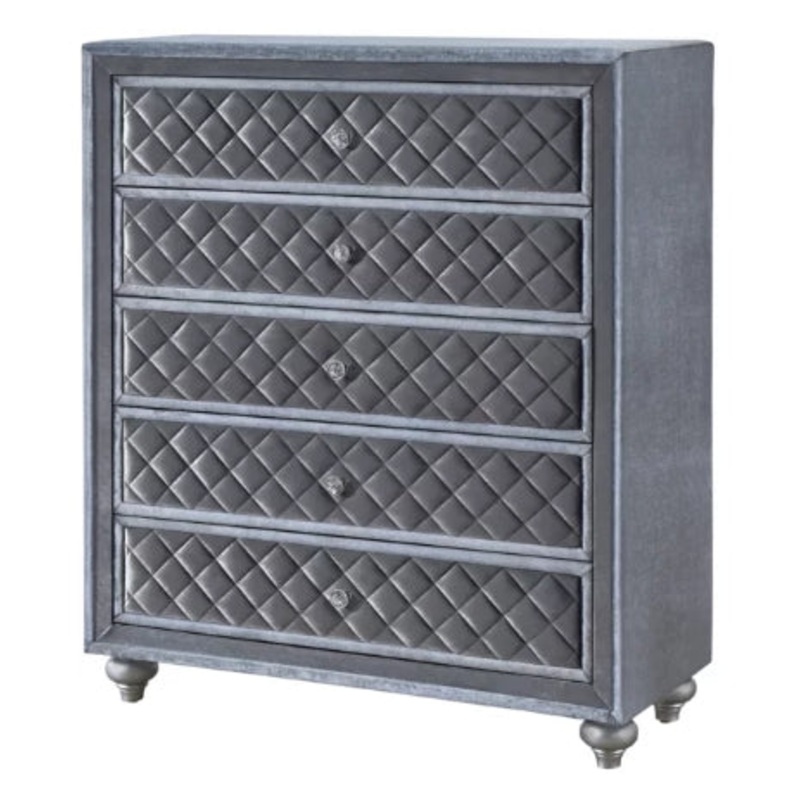 Crown Mark Furniture Voltare Chest in Dark Grey