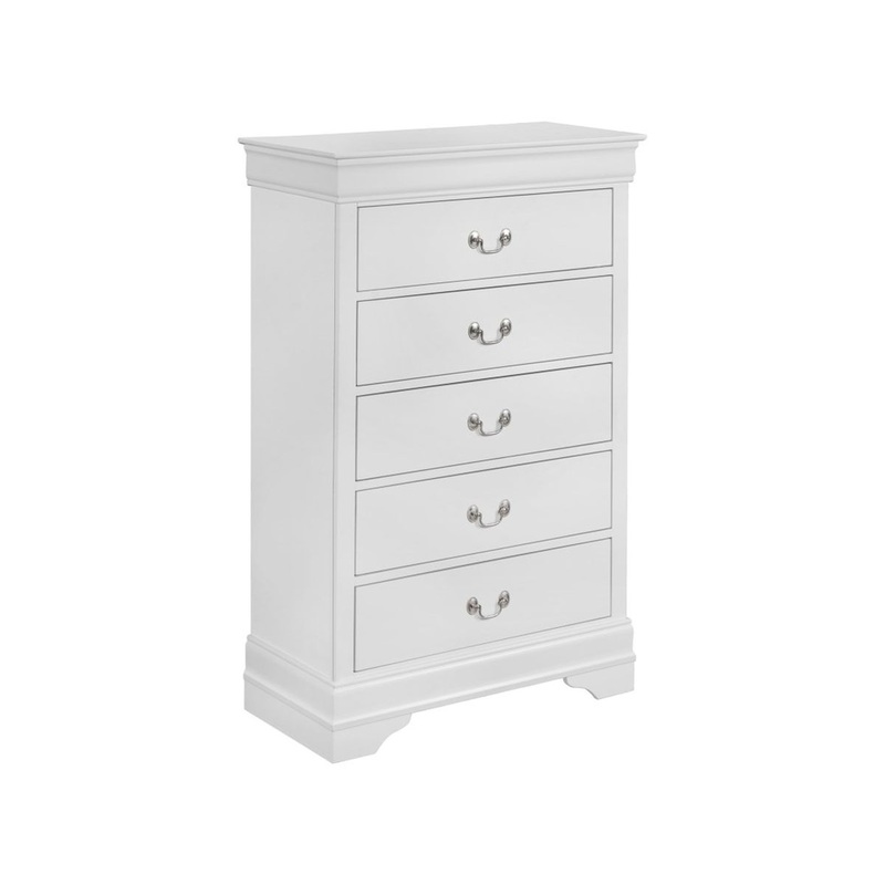 Crown Mark Louis Philip Chest in White