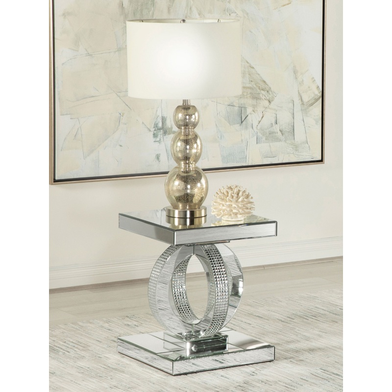 Breena Square End Table Mirror