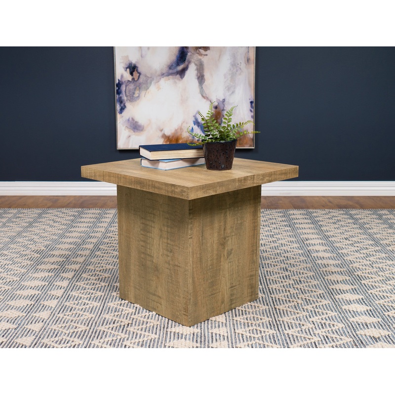 Devar Square Engineered Wood End Table Mango