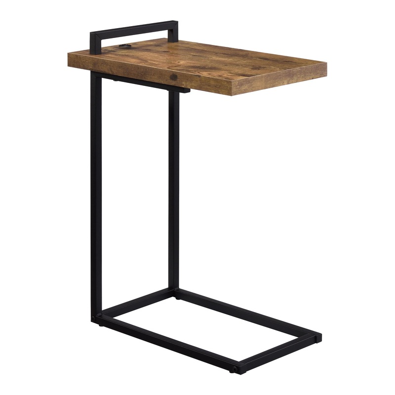 Maxwell C-shaped Accent Table with USB Charging Port