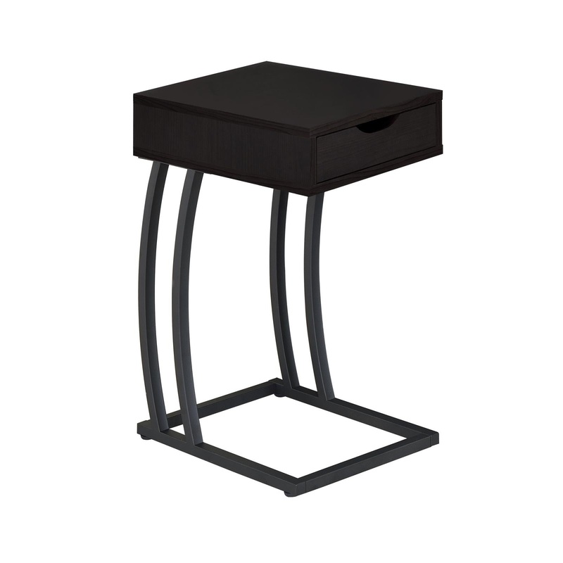 Troy Accent Table with Power Outlet Cappuccino