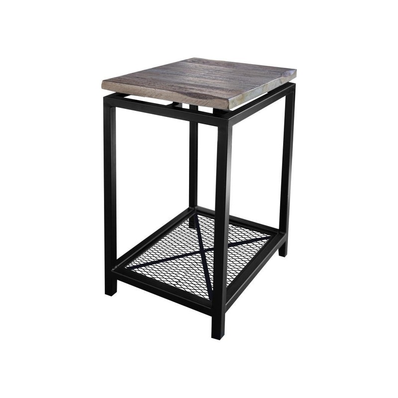 Blacksmith Chair Side Table, w/ shelf