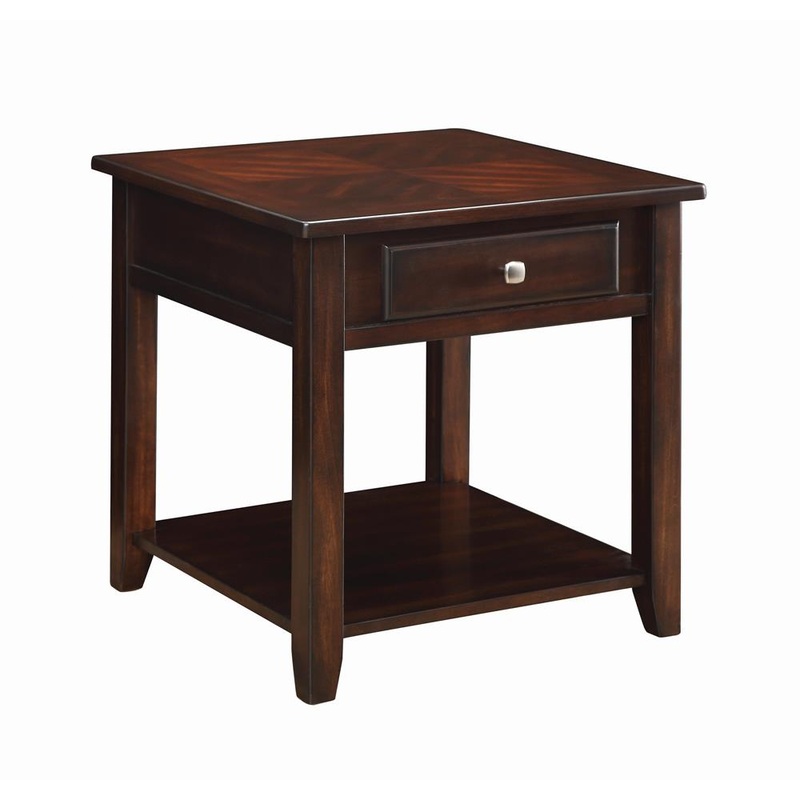 Bradford Square 1-shelf End Table Walnut