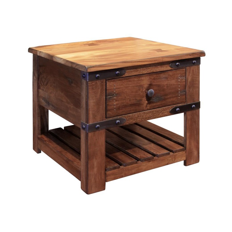 Parota End Table w/1 Drawer