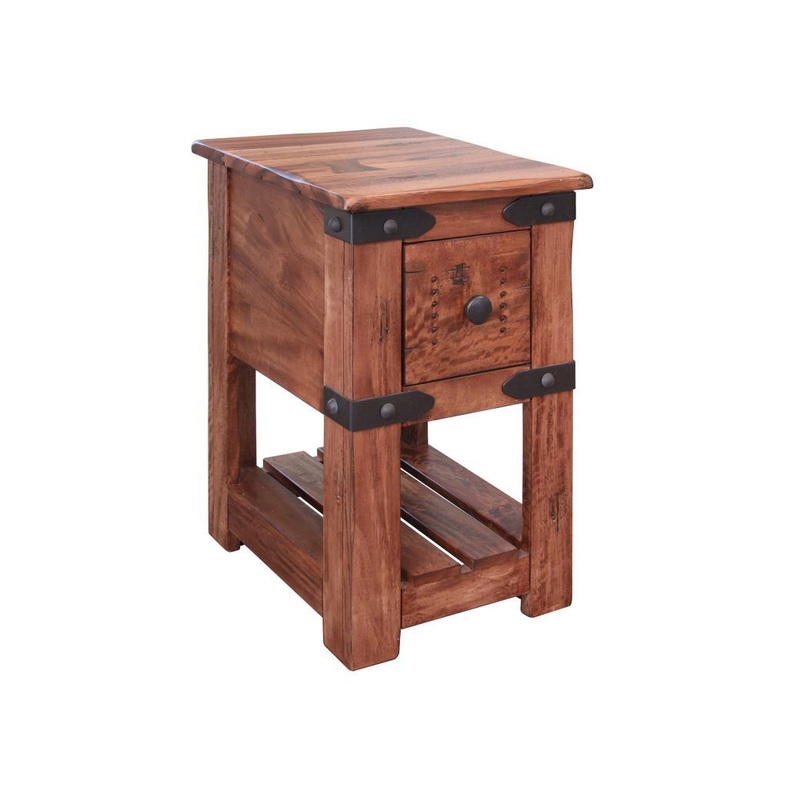 Parota II Chair Side Table w/1 drawer