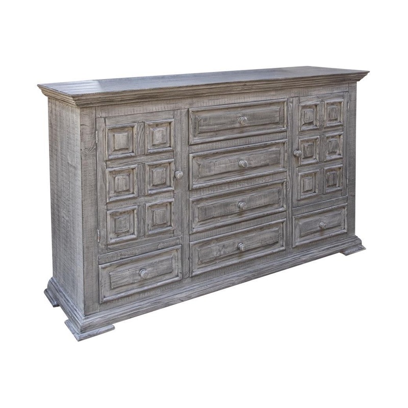 Terra Gray 6 Drawer, 2 Doors Dresser
