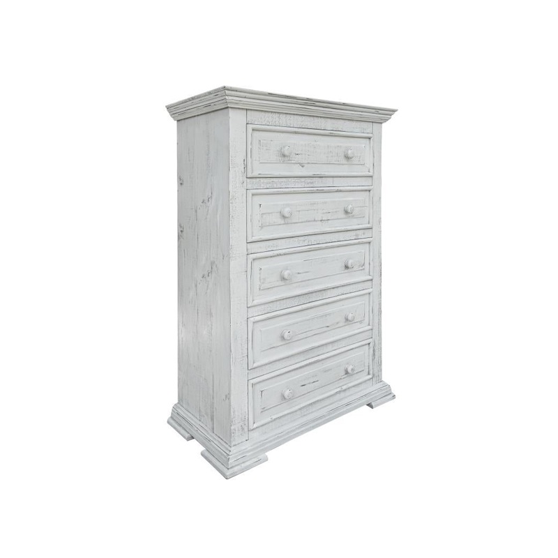 Terra White 5 Drawer Chest