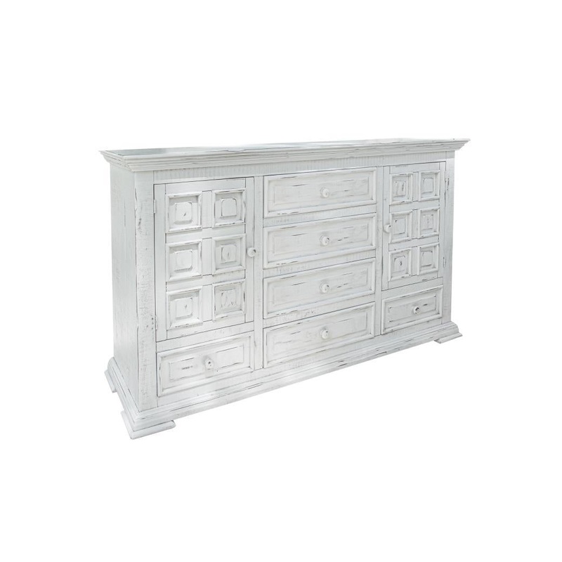 Terra White 6 Drawer, 2 Doors Dresser