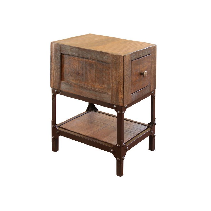 Urban Gold Chair Side Table w/1 Drawer