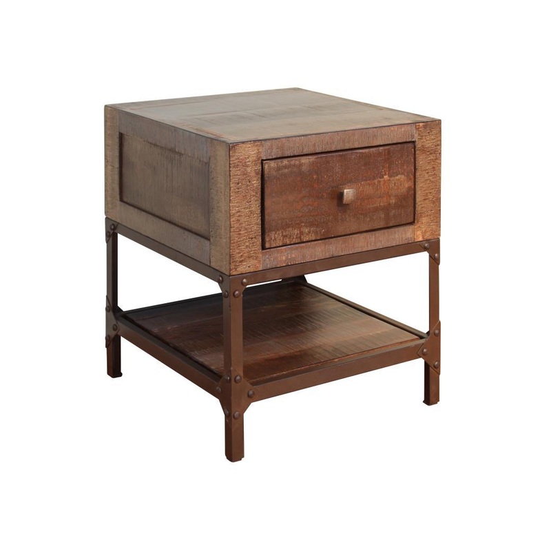 Urban Gold End Table w/1 Drawer