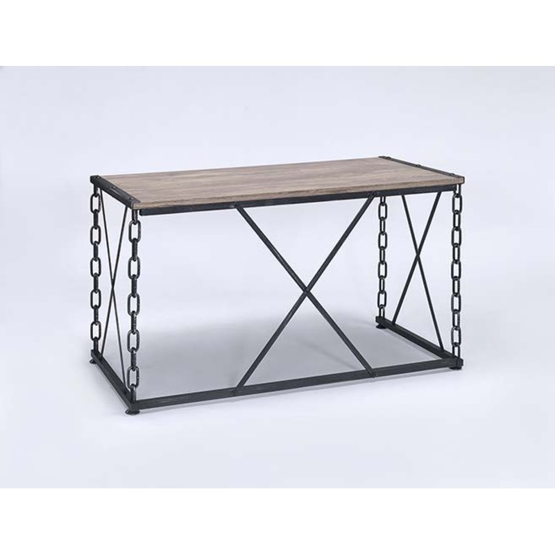 Jodie – Console Table – Rustic Oak & Antique Black Finish