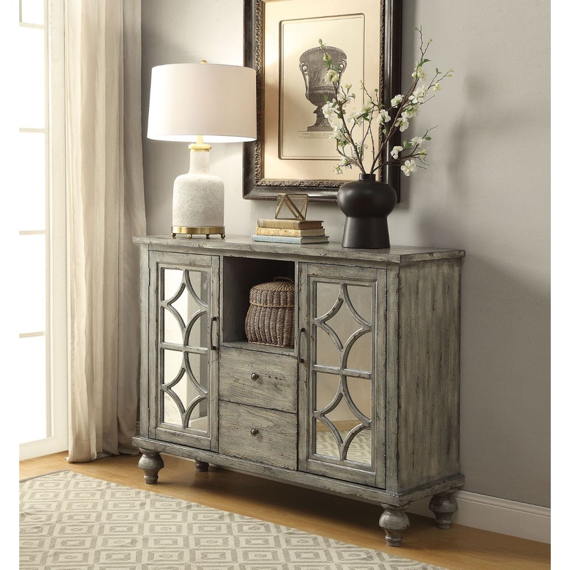 Velika – Accent Table – Weathered Gray – Wood