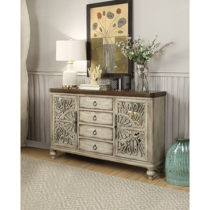 Vermont – Accent Table – Antique White