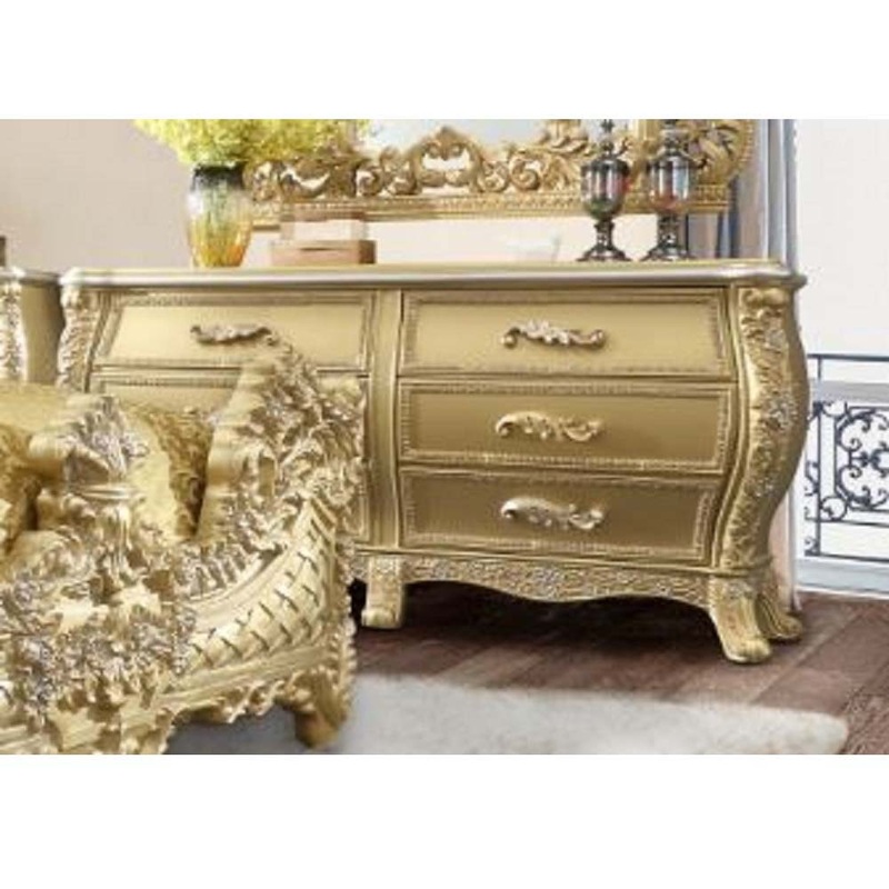 Cabriole – Dresser – Gold Finish