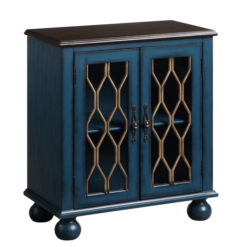 Lassie – Accent Table – Antique Blue Finish